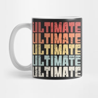 Vintage 70s ULTIMATE Frisbee Text Mug